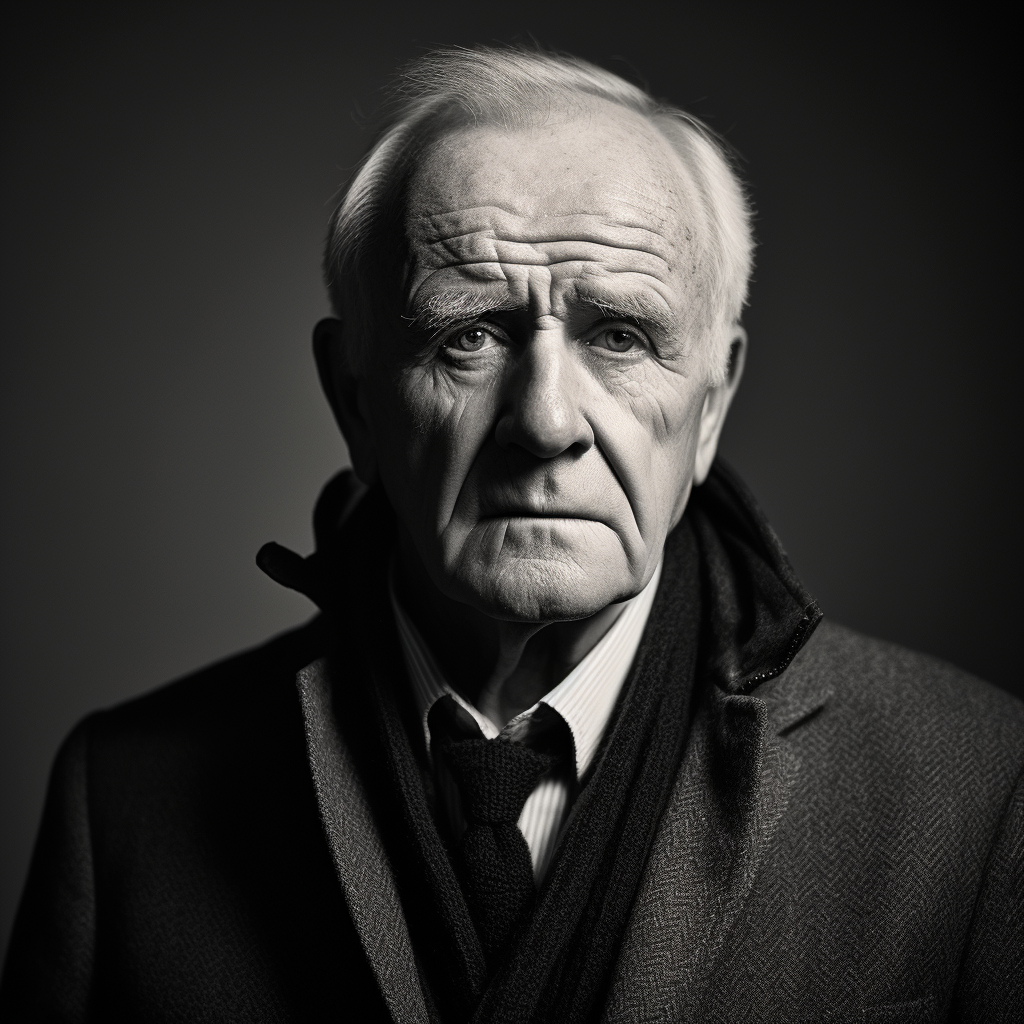 John Le Carre in sharp focus