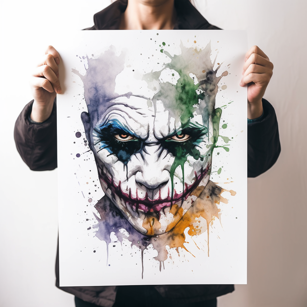 Colorful Joker and Batman Poster