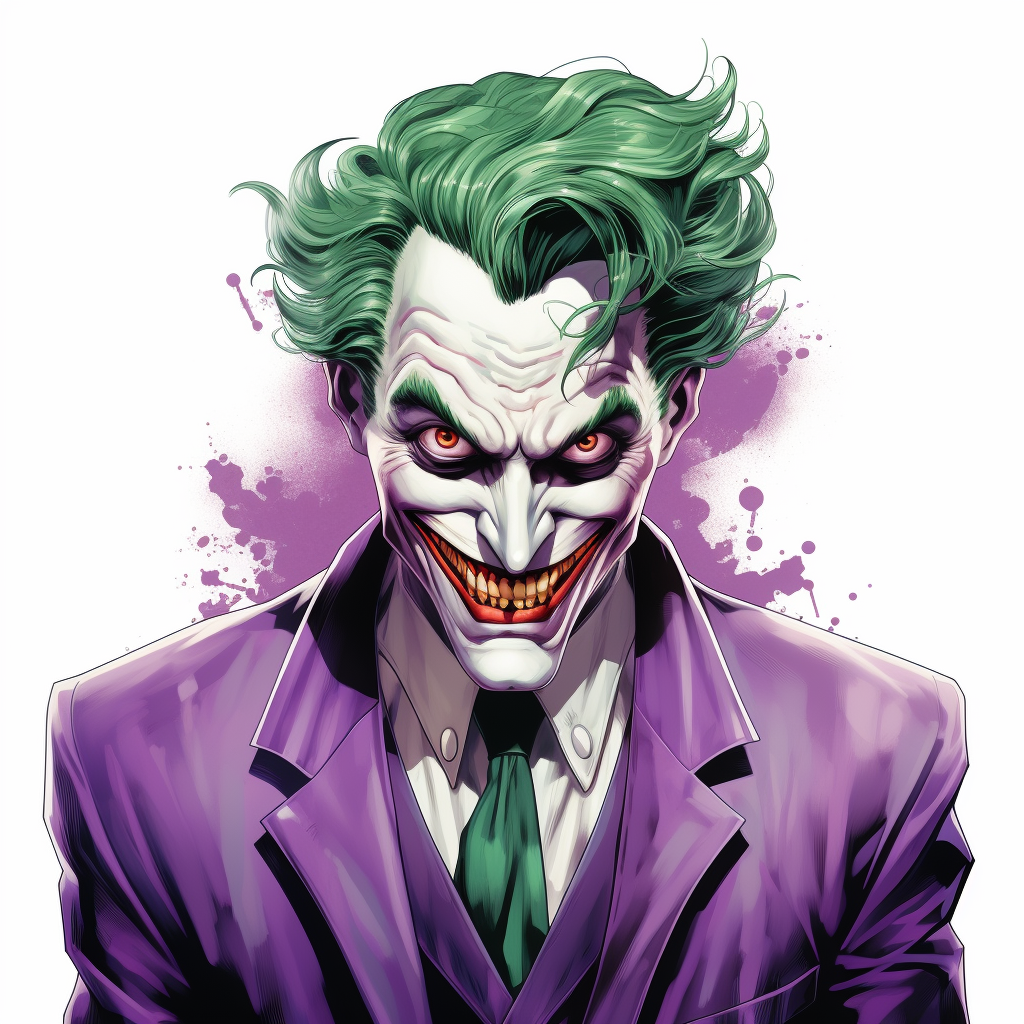 Joker Disney Comic Art White Background