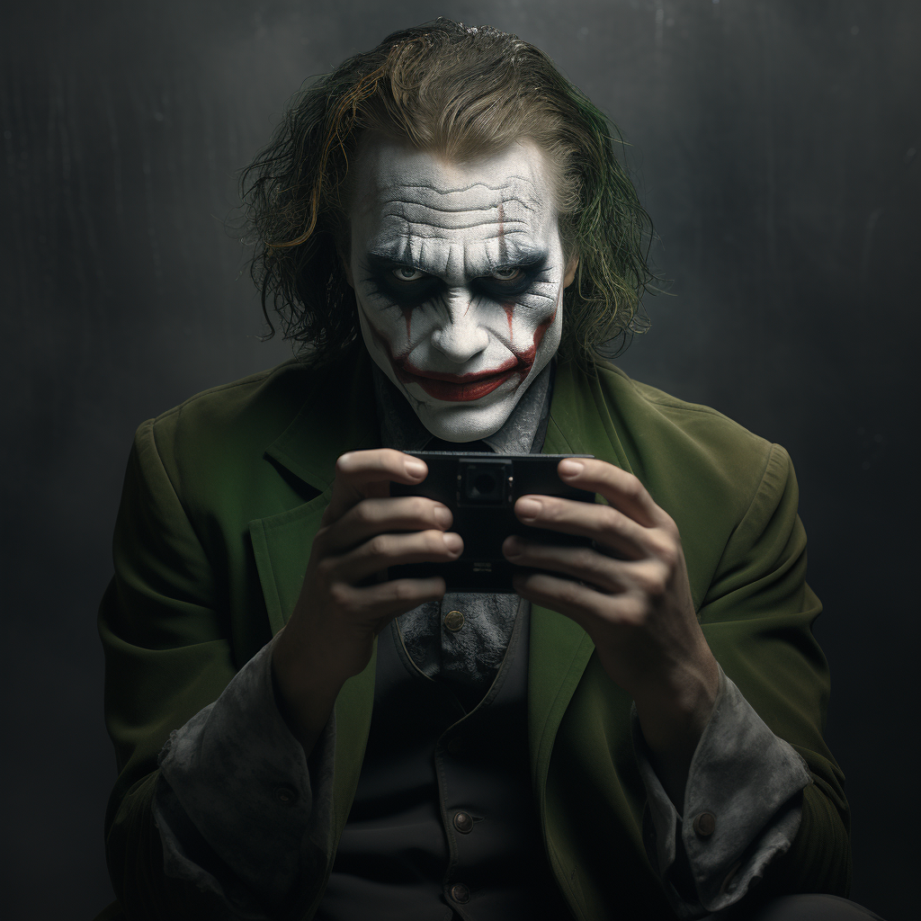 Joker with Small White Canvas