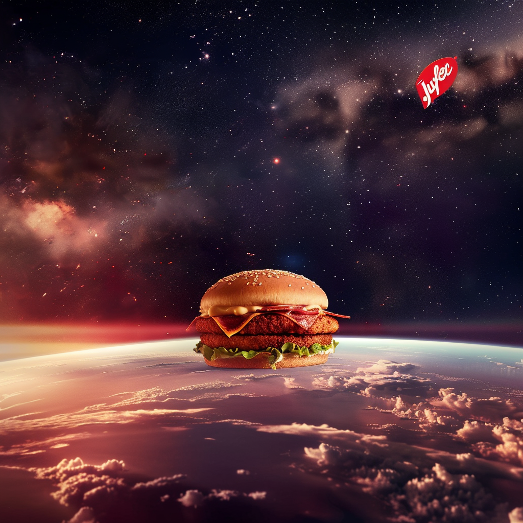 Jolibee fast food restaurant in space