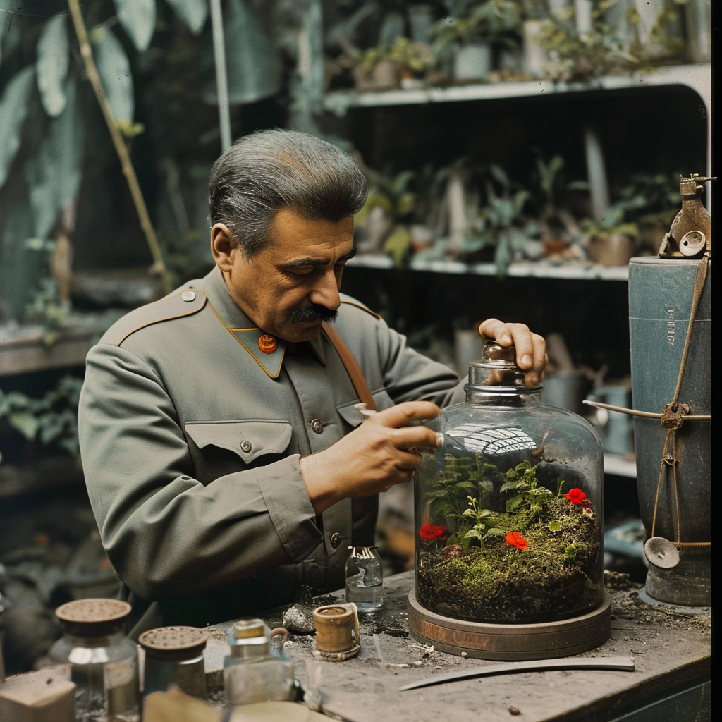 Joseph Stalin Terrarium Making