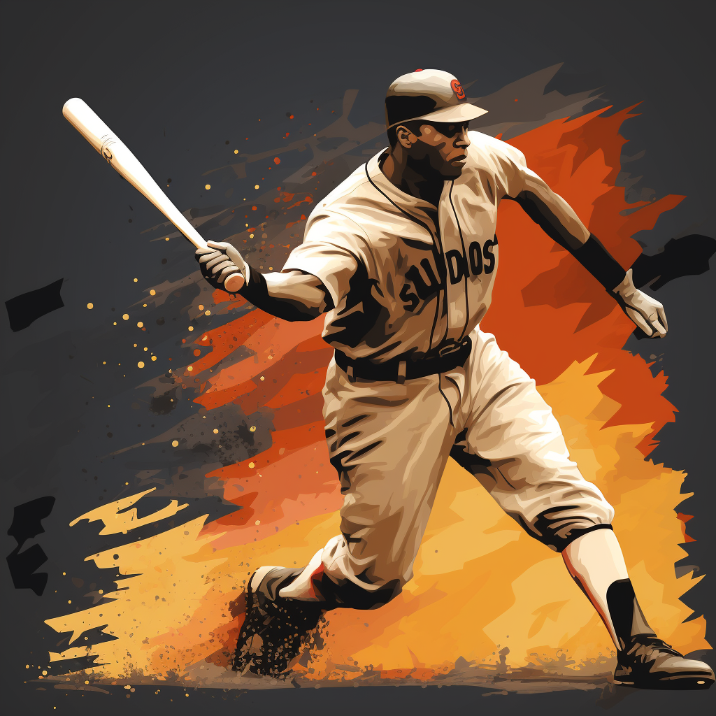 Josh Gibson Swinging Homerun