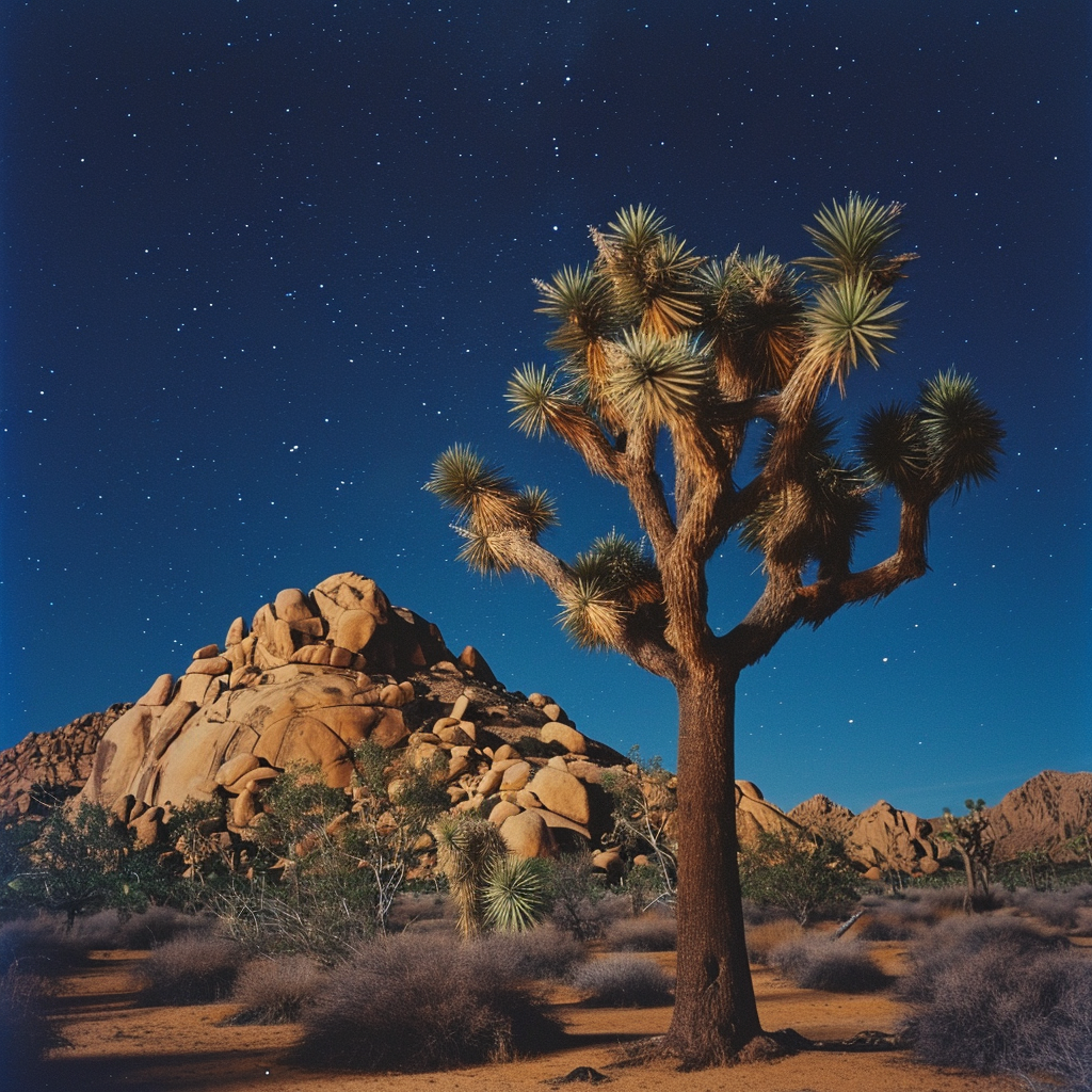 Joshua Tree Night Rocky Formation