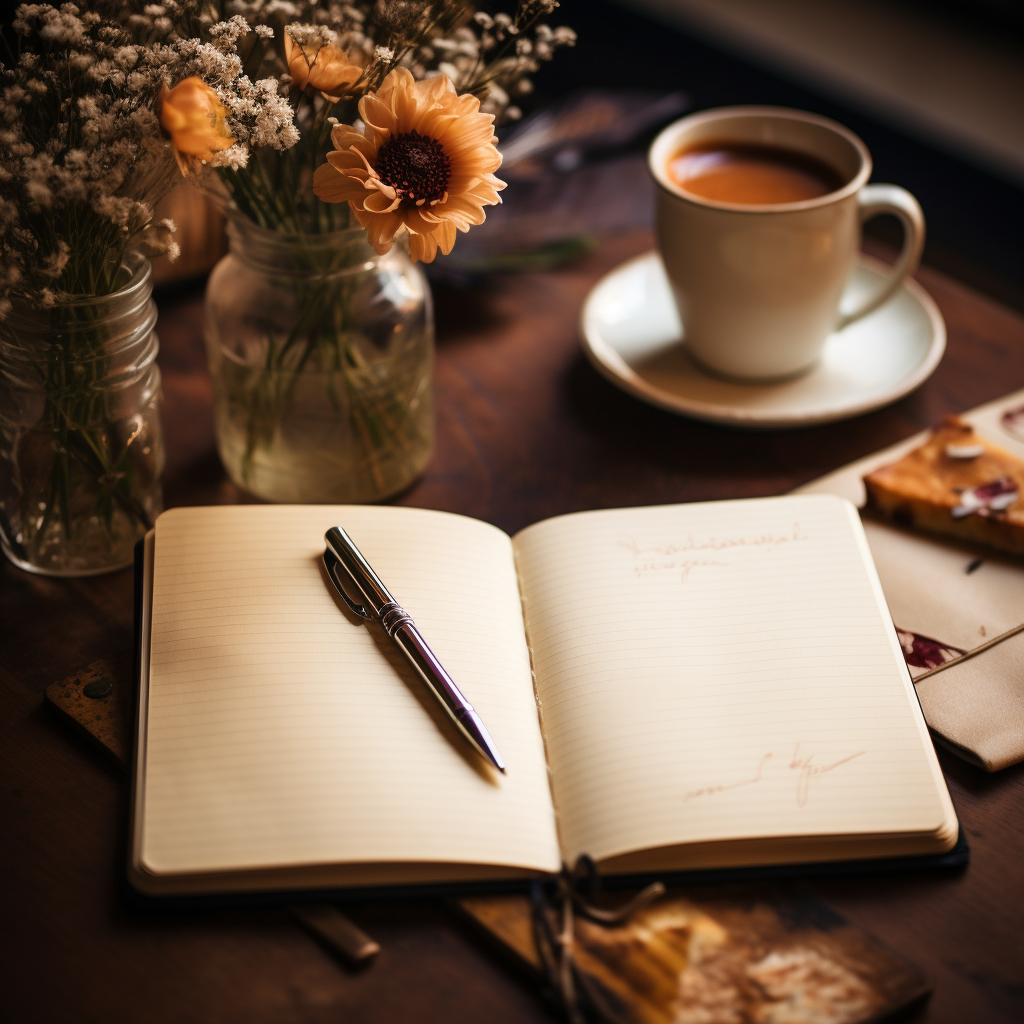 Person writing in a journal