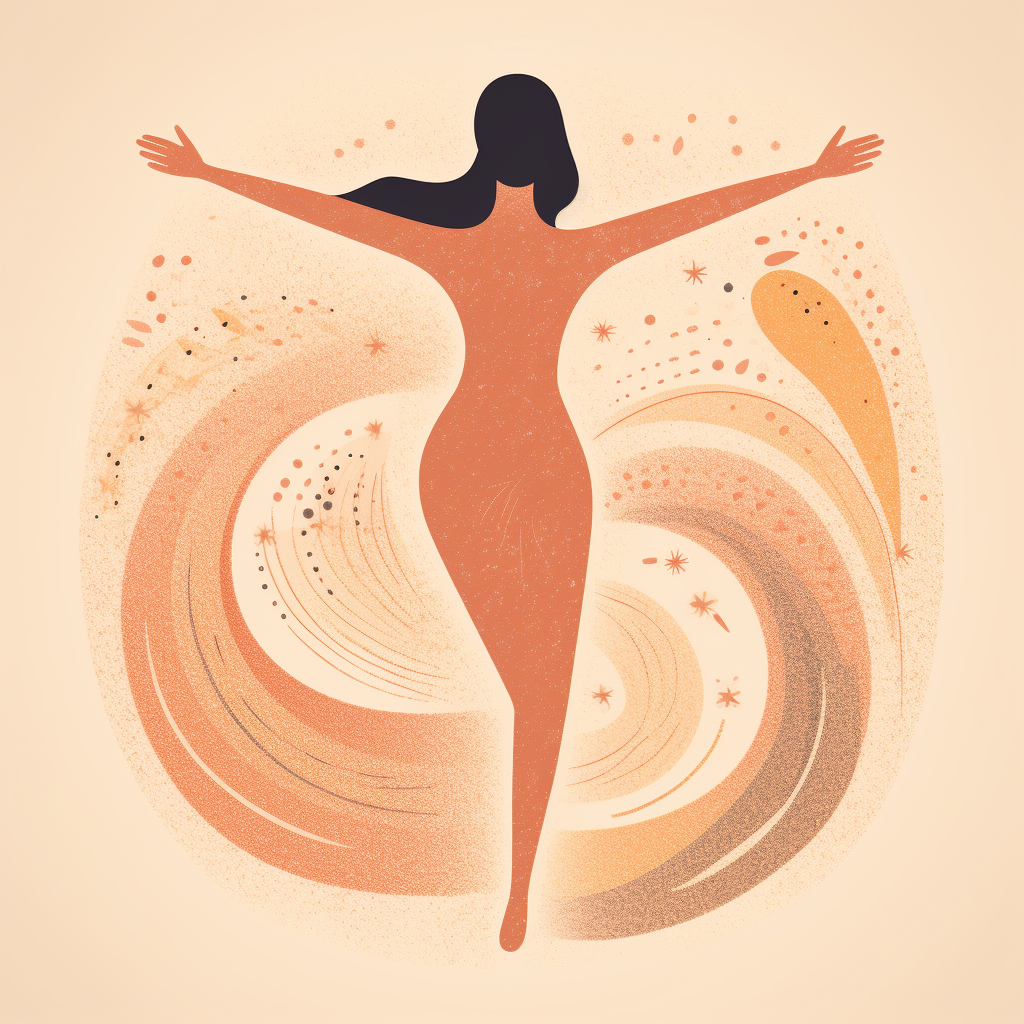 Vector Graphic of Joyful Female Shape