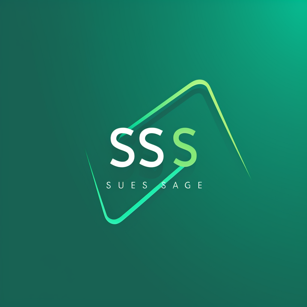 Green Flat Design JavaScript Text Logo