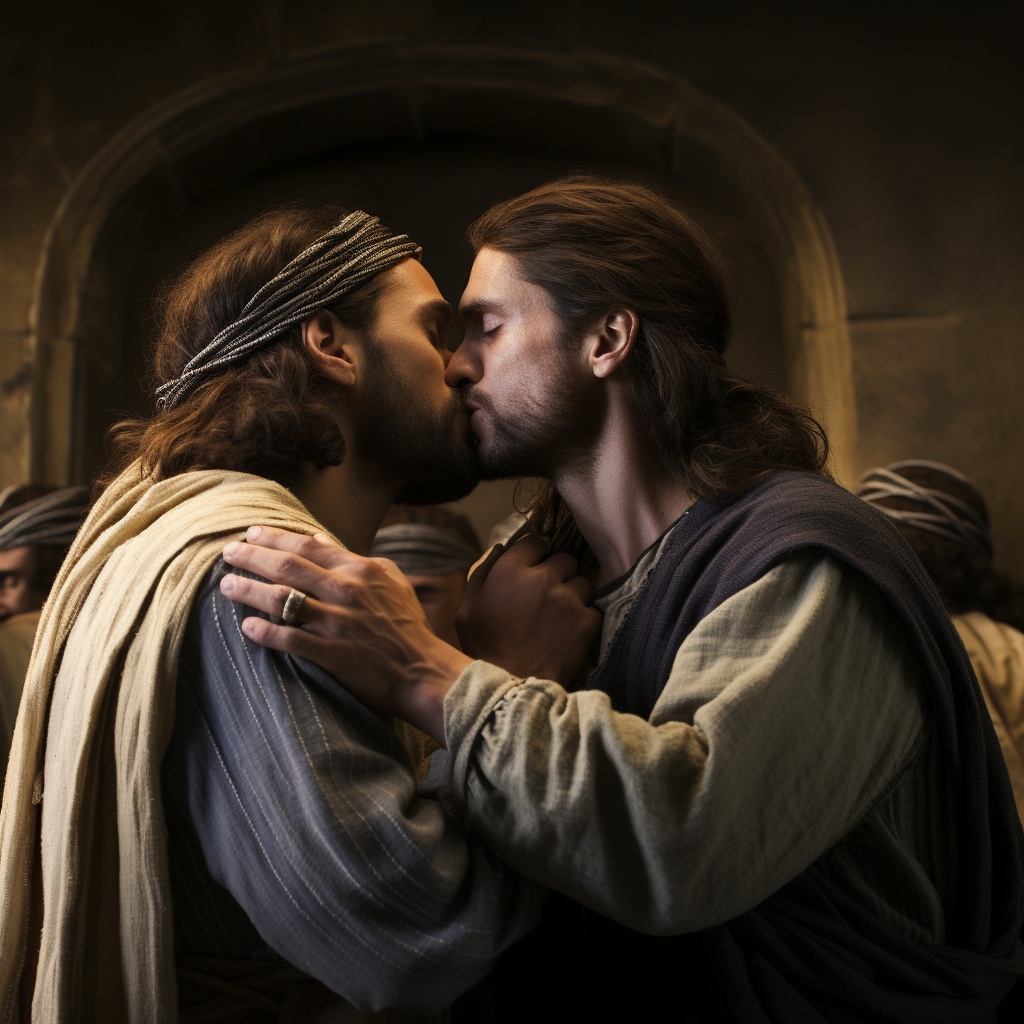 Judas Iscariot delivering iconic kiss