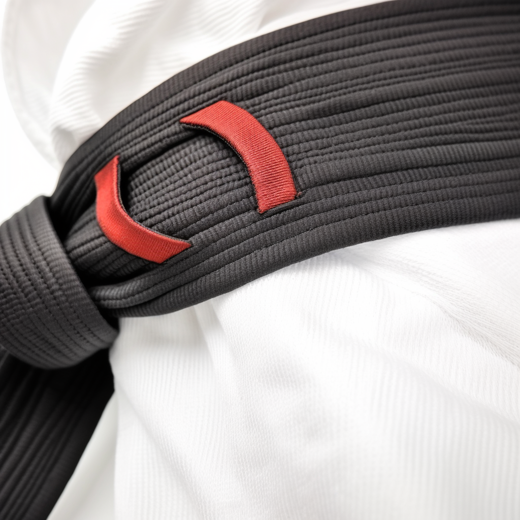 Black belt judo logo on white background