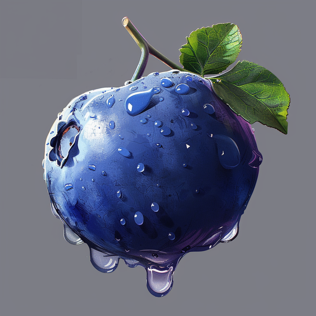 Delicious Ripe Blueberry Dew Drops