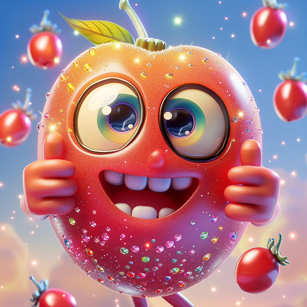 cute jujube fruit character smiling