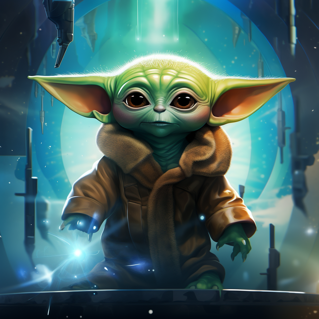 Junior Baby Yoda Star Wars Poster