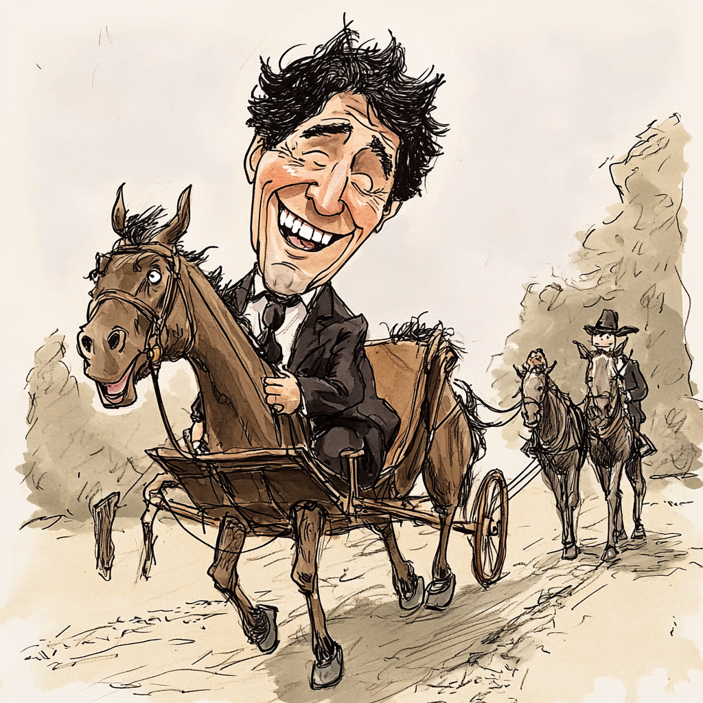 Justin Trudeau Laughing Political Cartoon