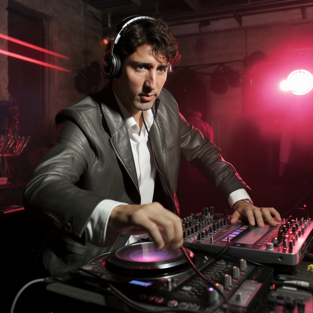 Justin Trudeau as Techno DJ