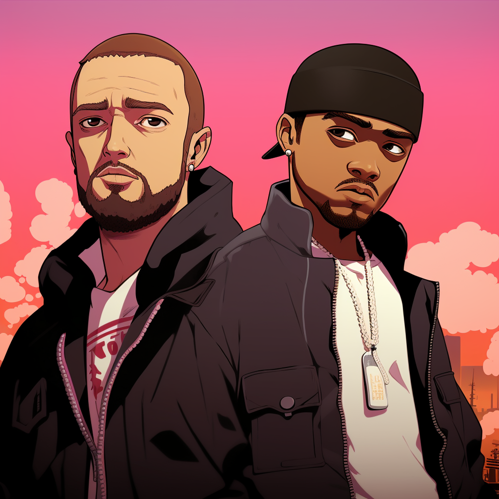 Anime version of Justin Timberlake and Timbaland