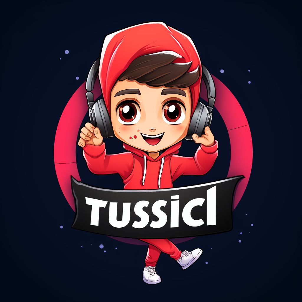 Cartoon-style logo for JustMusic TikTok channel