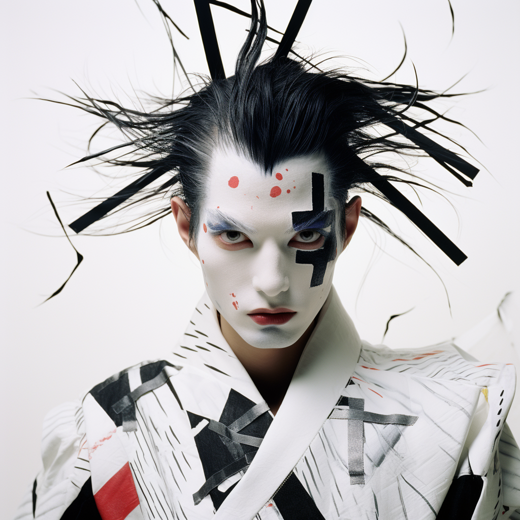 Kabuki Supermodel with Abstract Headpiece