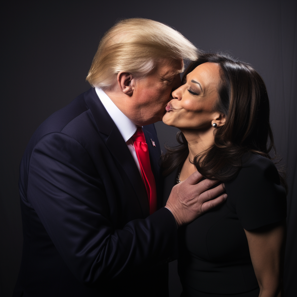 Kamala Harris and Donald Trump Photo Booth Date