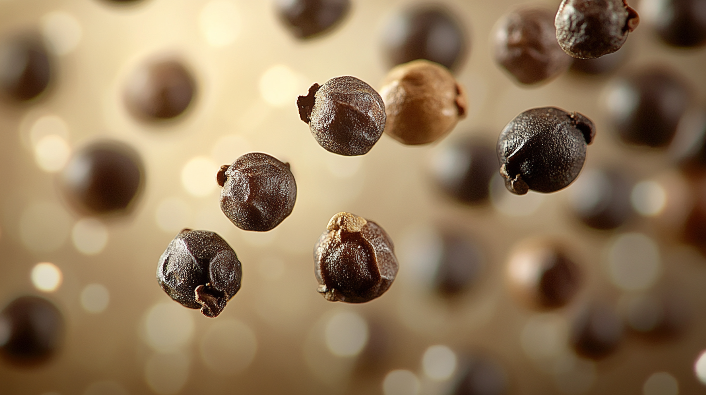 Fresh Kampot Peppercorns Closeup