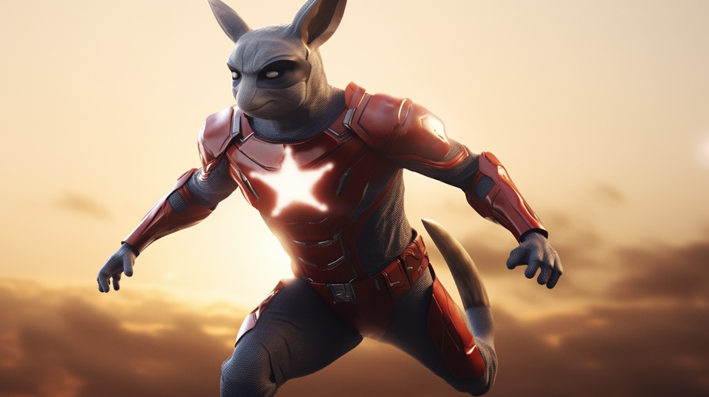 Epic Kangaroo Superhero in Australia