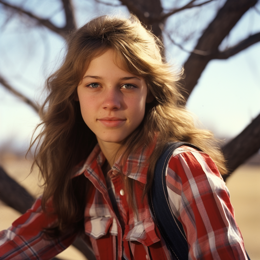 Snapshot photograph of quintessential Kansas teenage girl