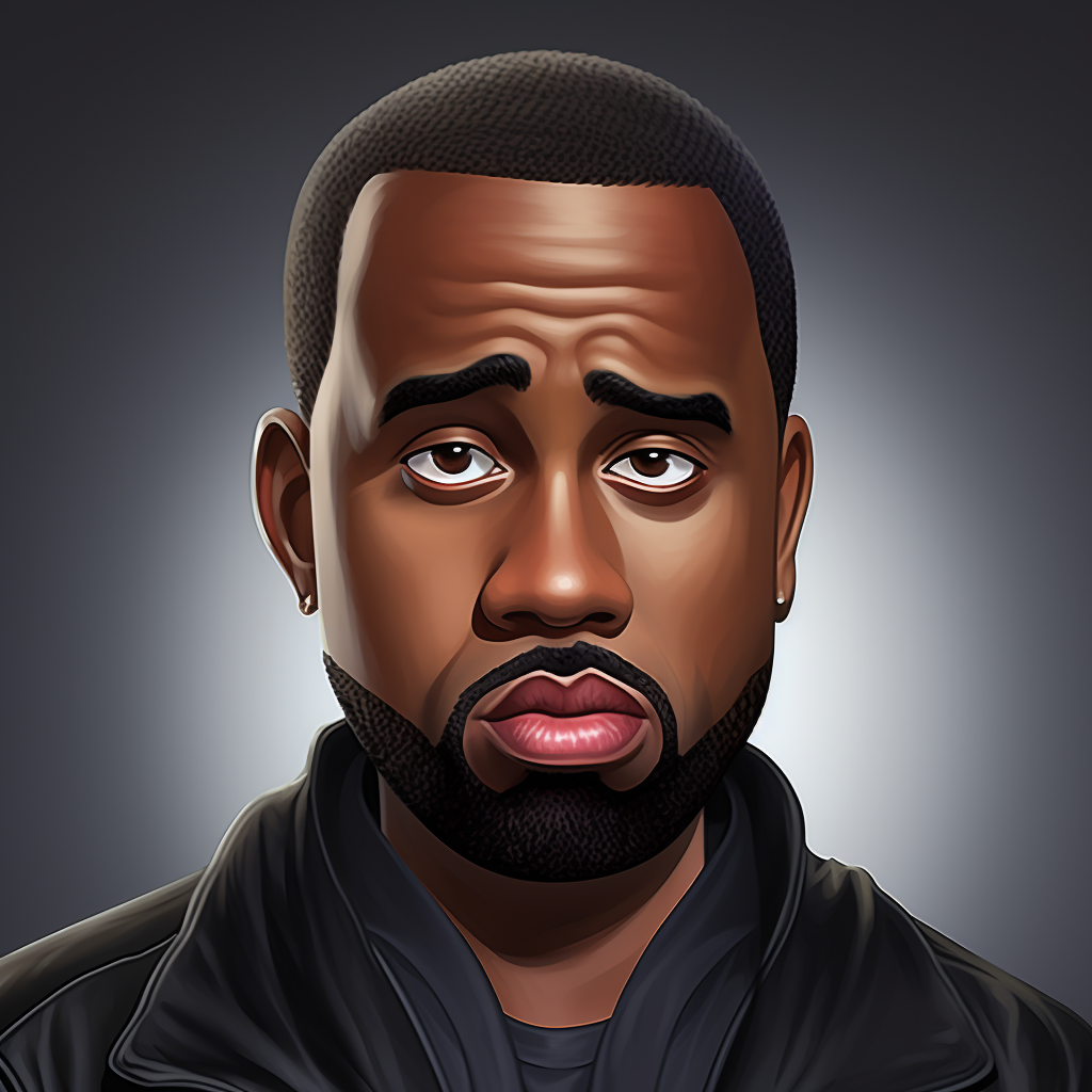 Kanye West Caricature Portrait