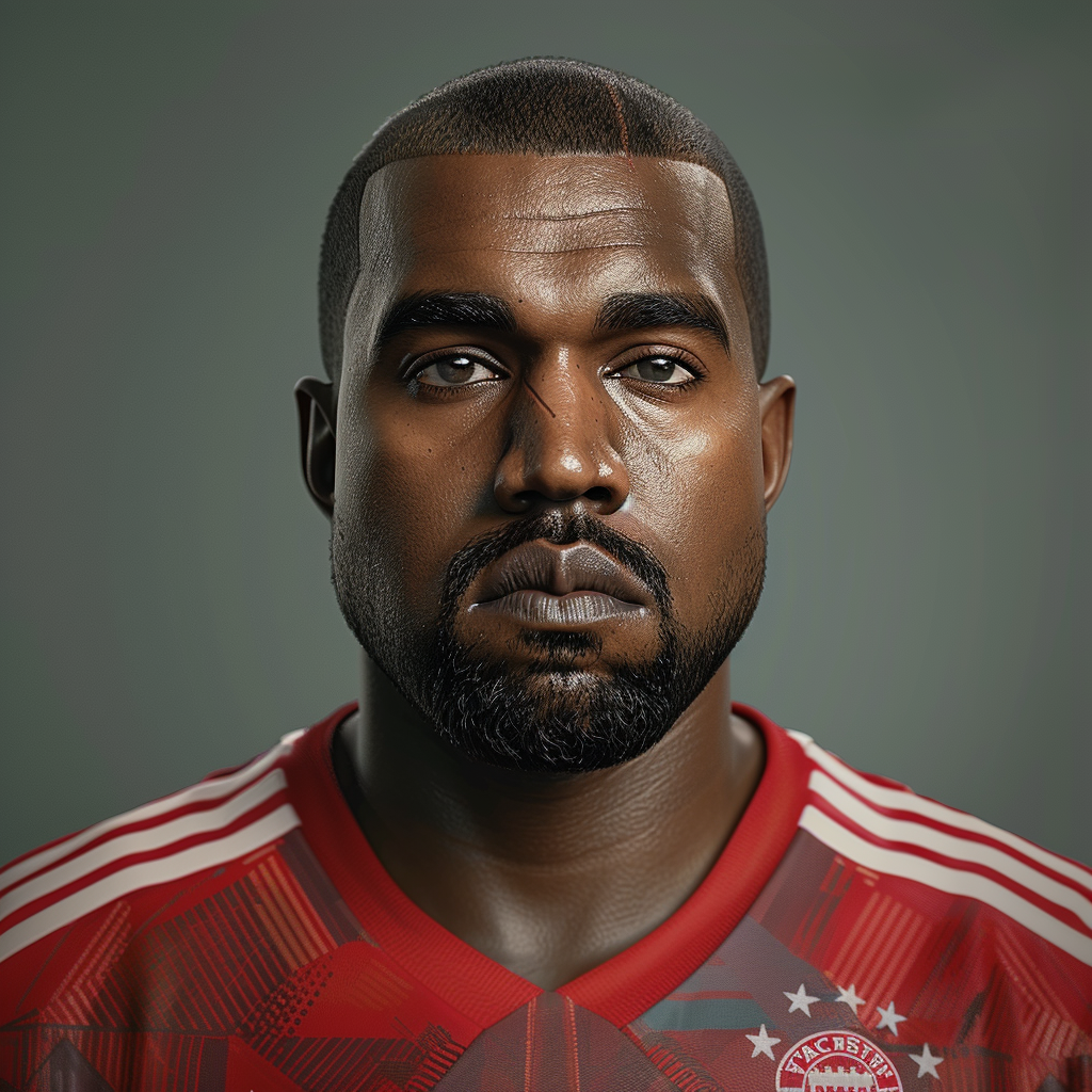 Kanye West in Turkish soccer kit