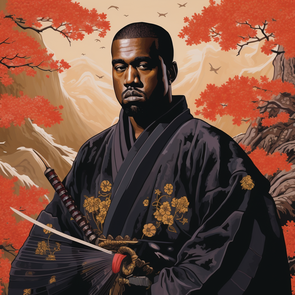 Kanye West as Samurai in Black Armor