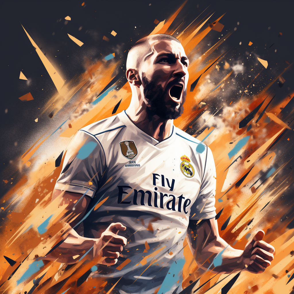 Karim Benzema mad without background