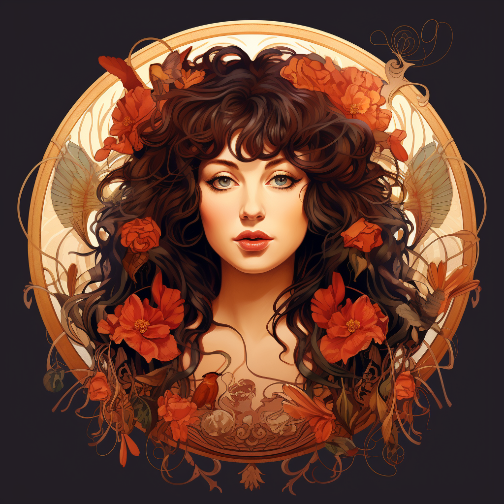 Kate Bush in Art Nouveau Style