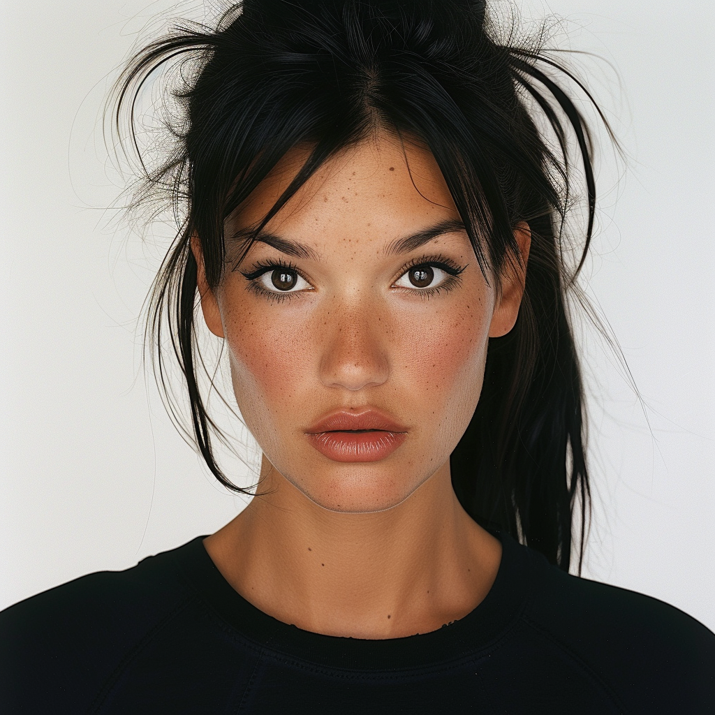 Kate Moss with Black Hair