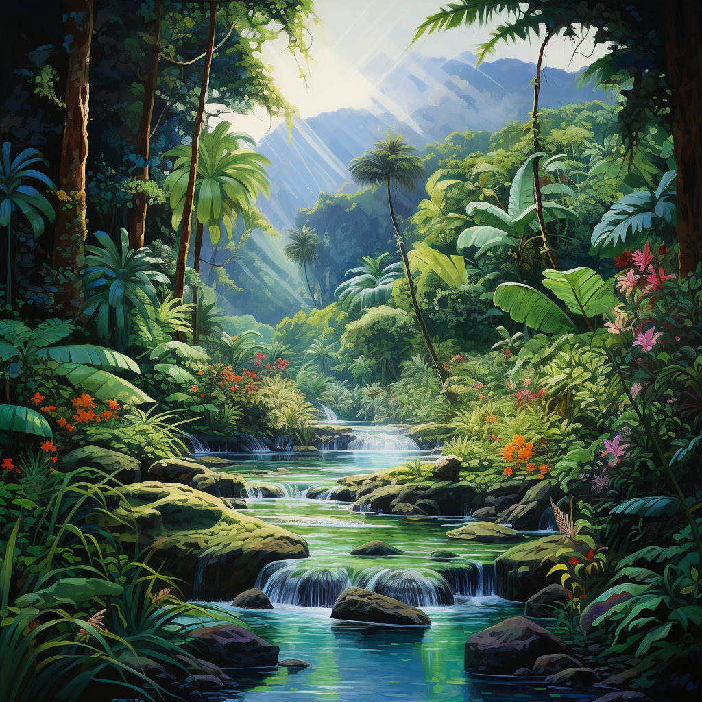 Serene beauty of Kauai jungle