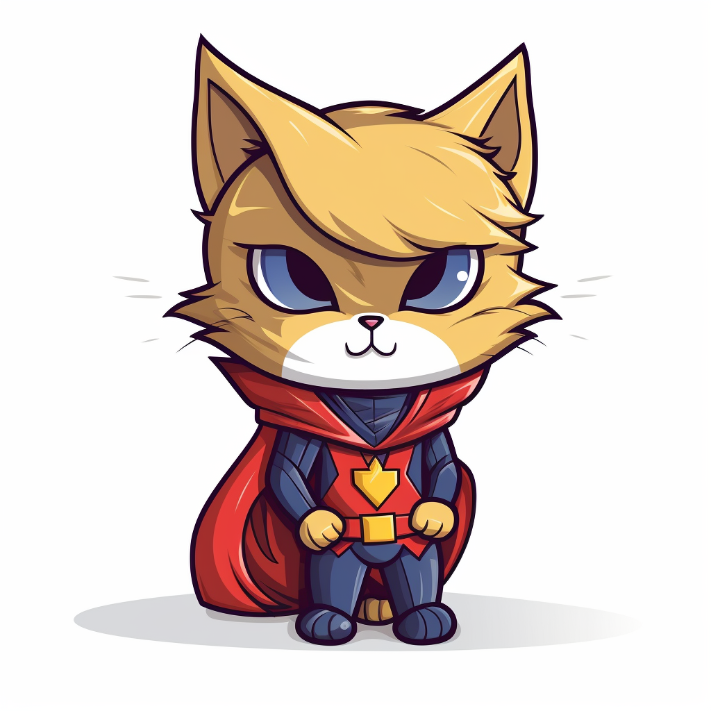 Adorable cat dressed as Ms. Marvel