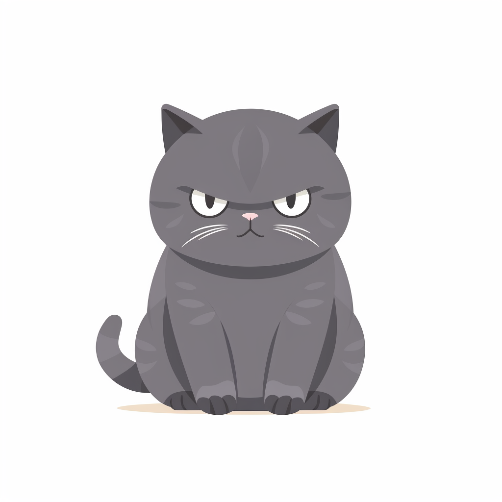 Cute grumpy cat icon