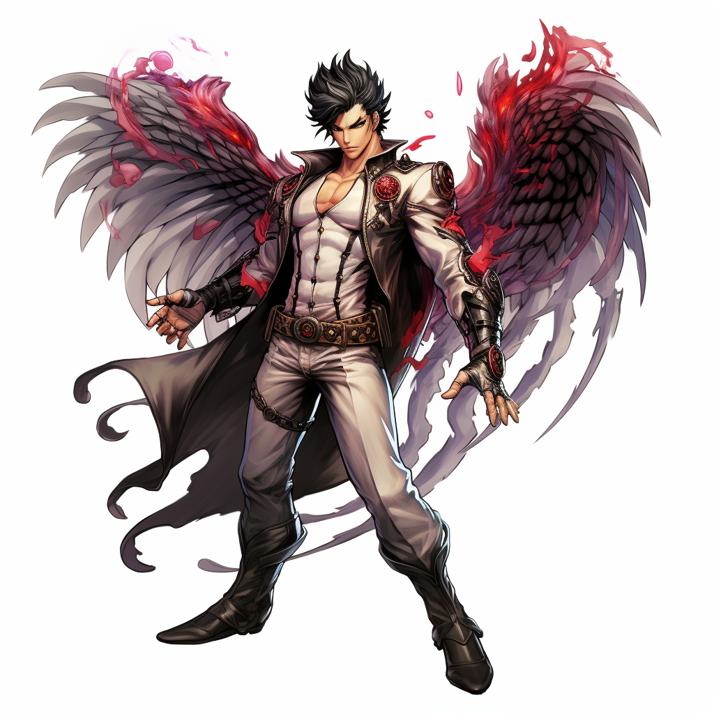 Kazuya with dynamic demon wings