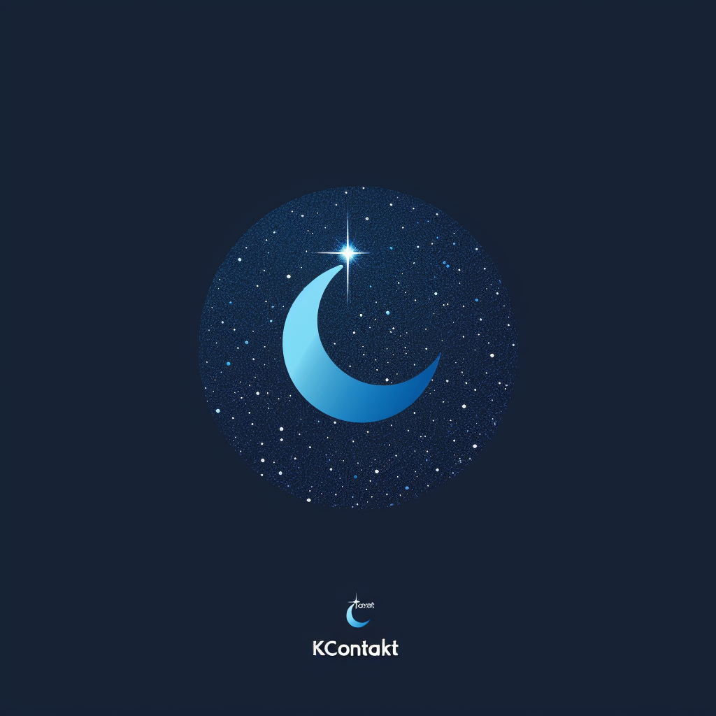 Minimalistic KContakt logo design for astrophotography