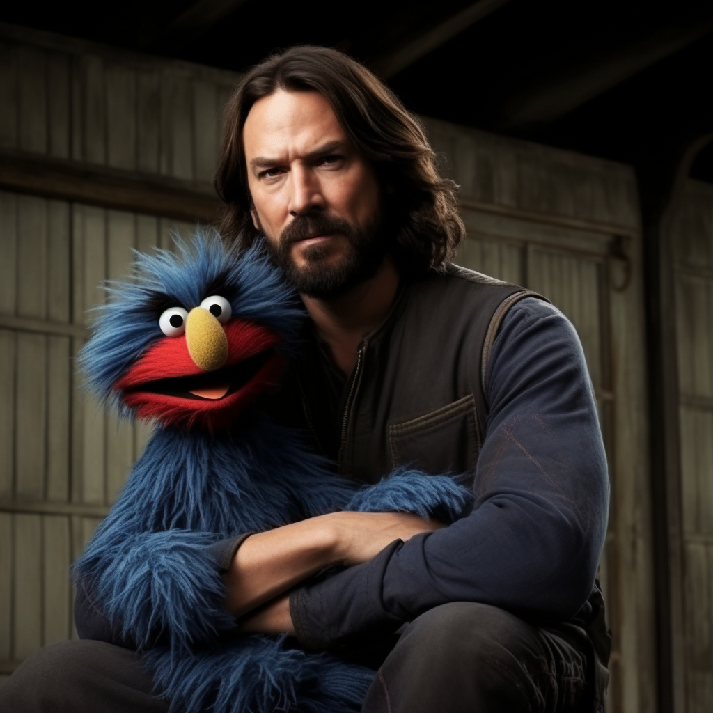 Keanu Reeves as Sesame Street Muppet