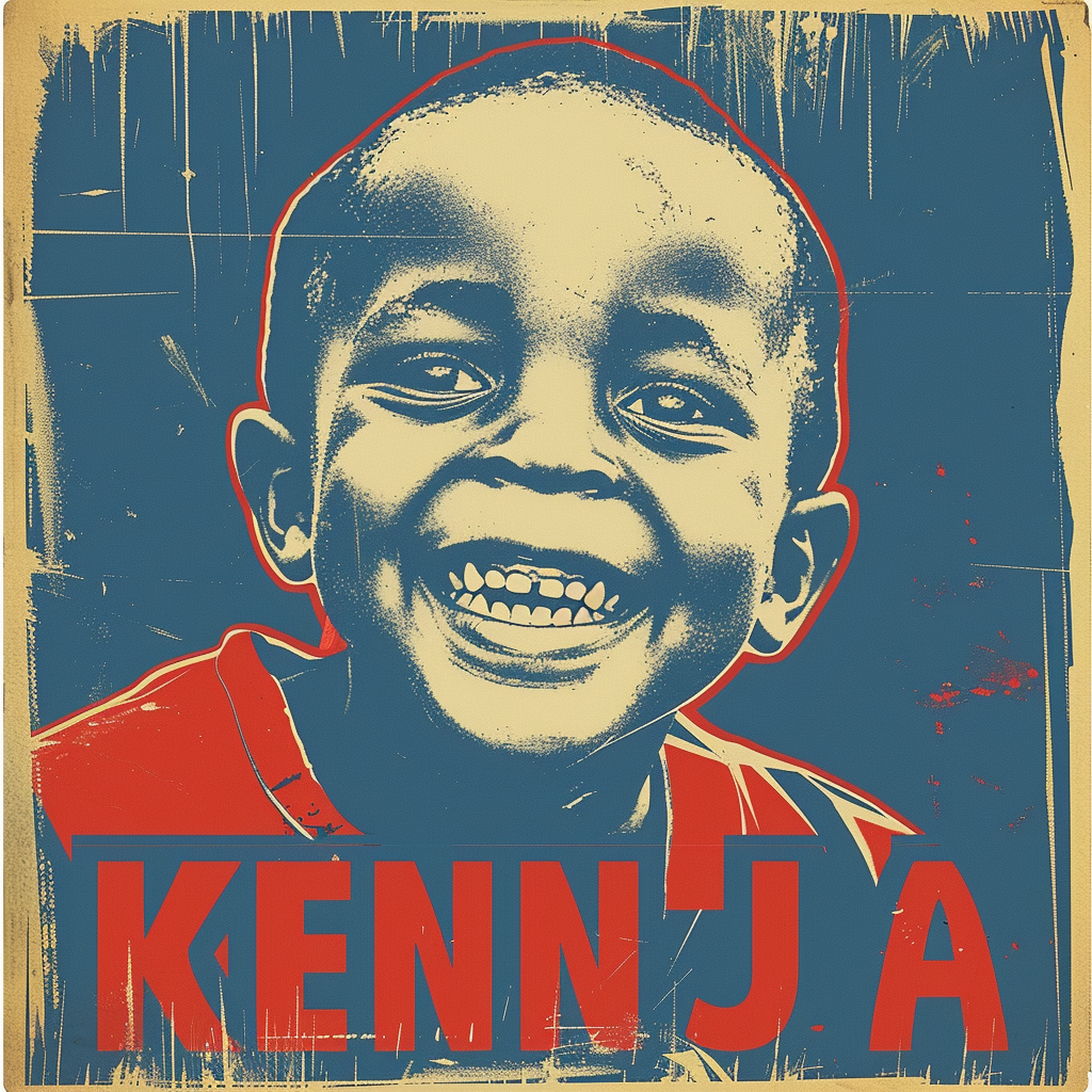 Kenya Midcentury Smiling Child Poster