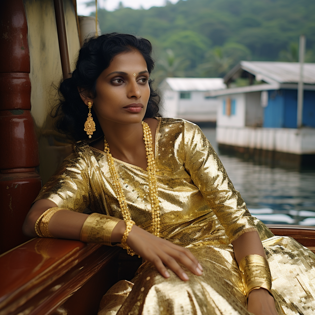 Elegant Kerala woman adorns Louis Vuitton saree