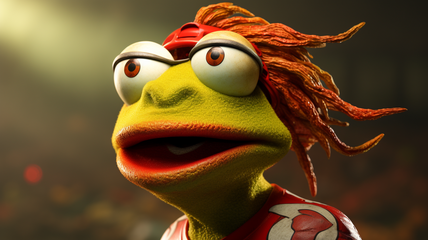 Kermit the Frog representing Kansas City Chiefs