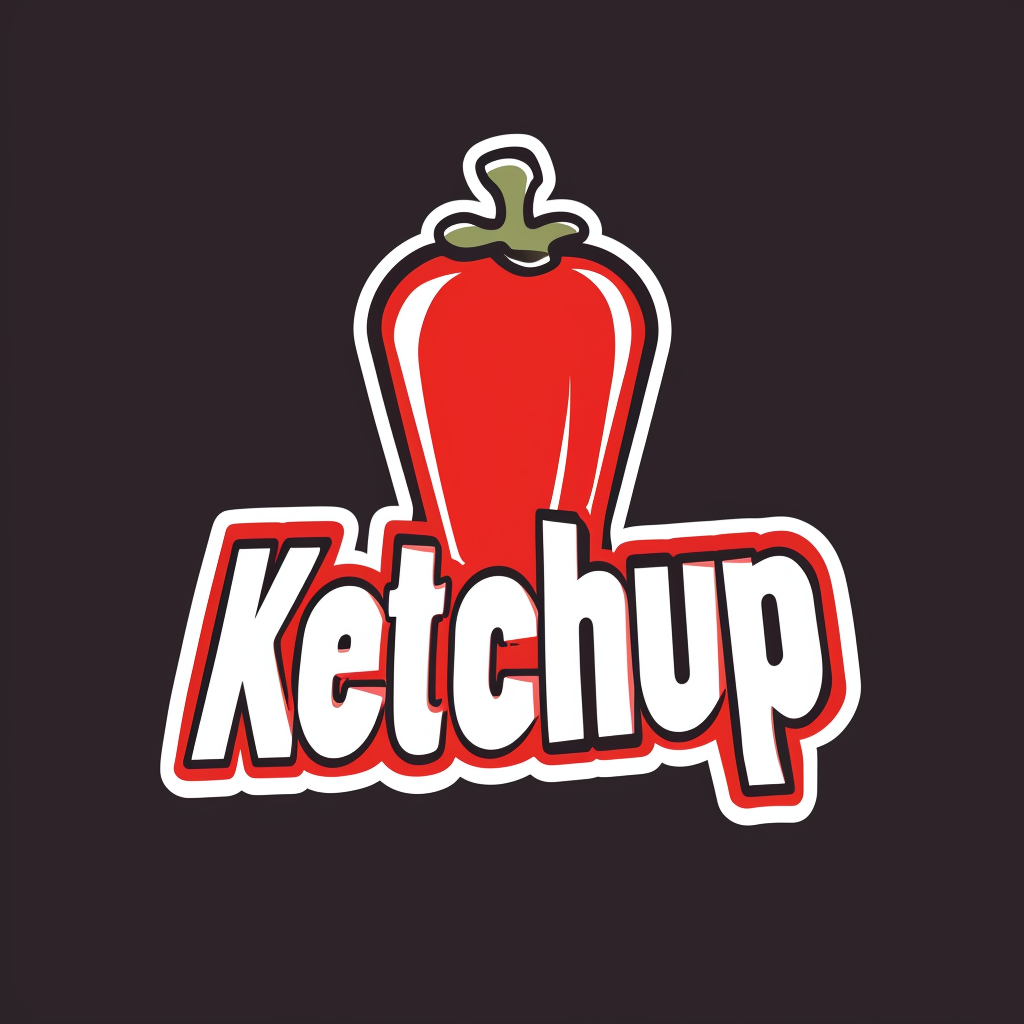 Cartoon-style Ketchup Gaming Logo