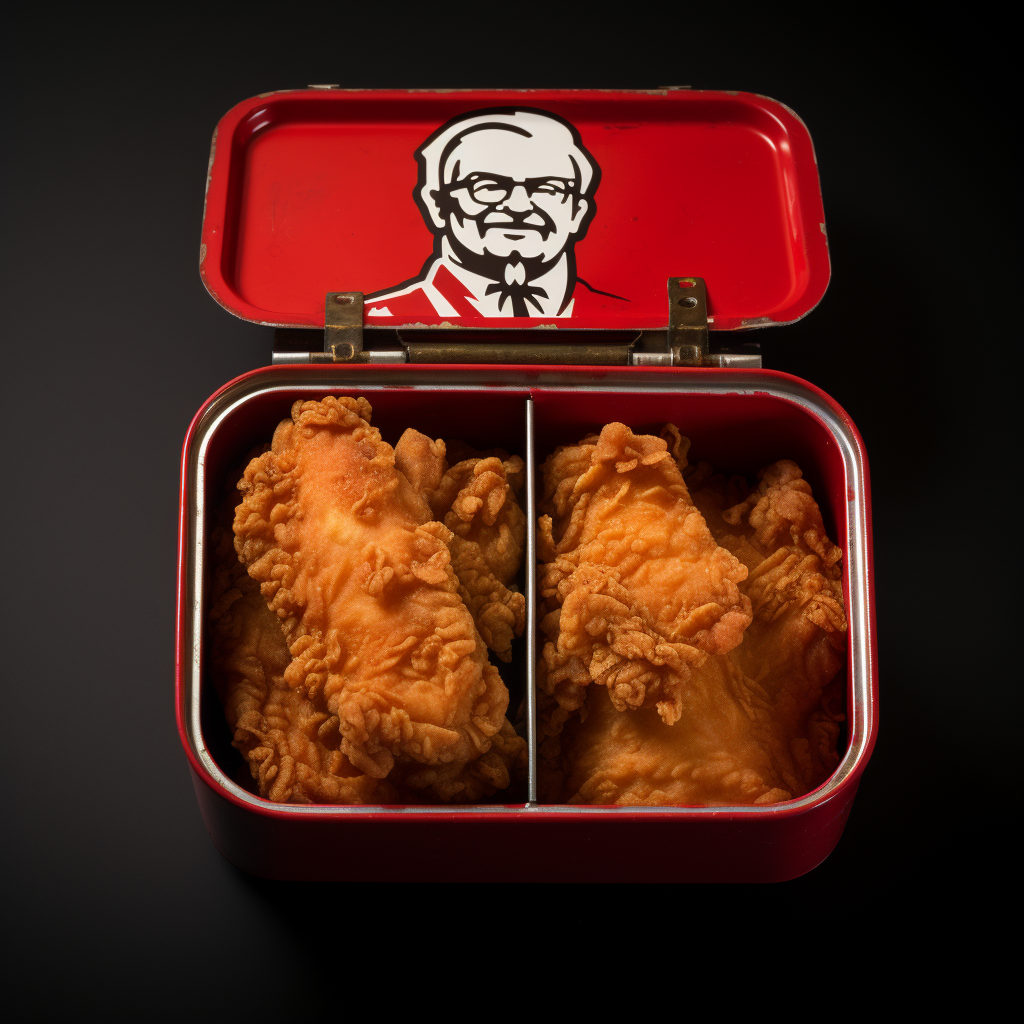 KFC lunch box with fried chicken