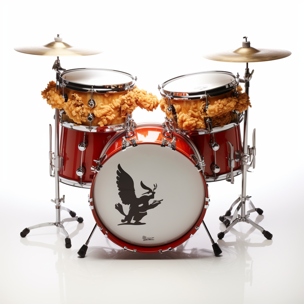 Tasty fried chicken drums on white background