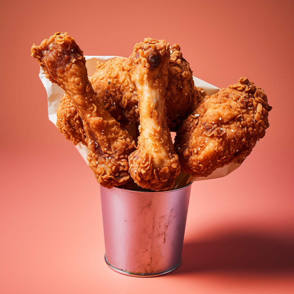 Crispy KFC-style chicken drumsticks