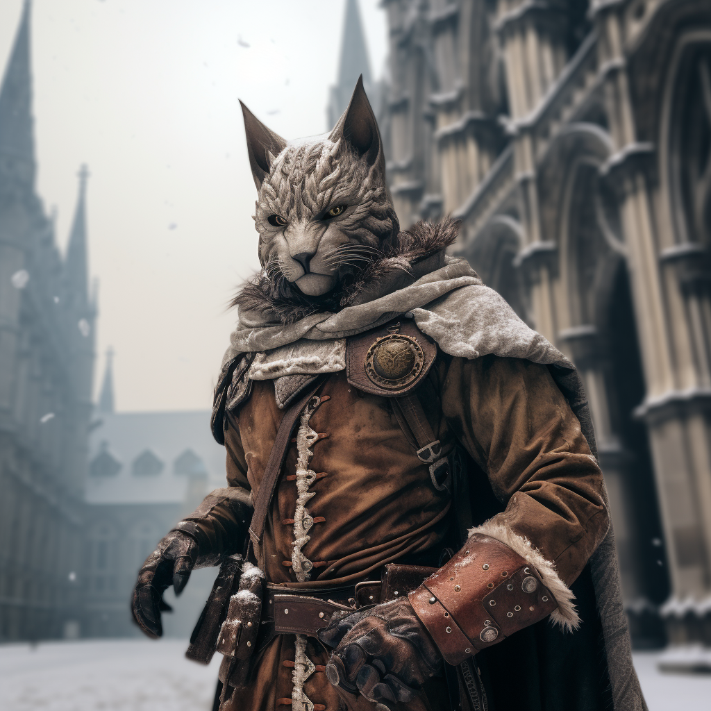 Khajiit enjoying snowy Munich