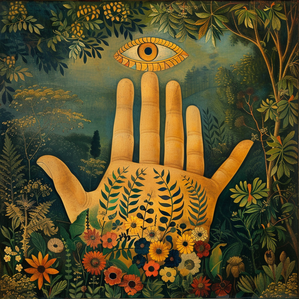 Khamsa symbol by Henri Rousseau