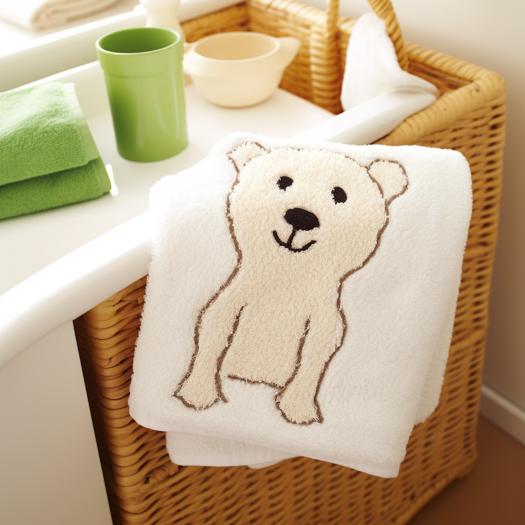 Cute bear-themed towel for kids