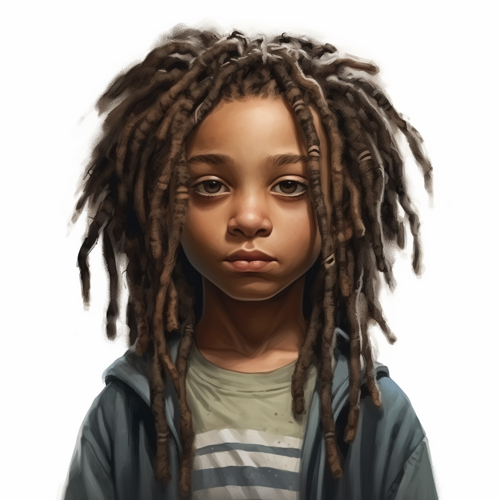 Kid with Airbrushed Dreads