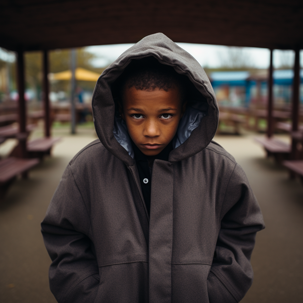 Kid opening coat, revealing hidden treasures