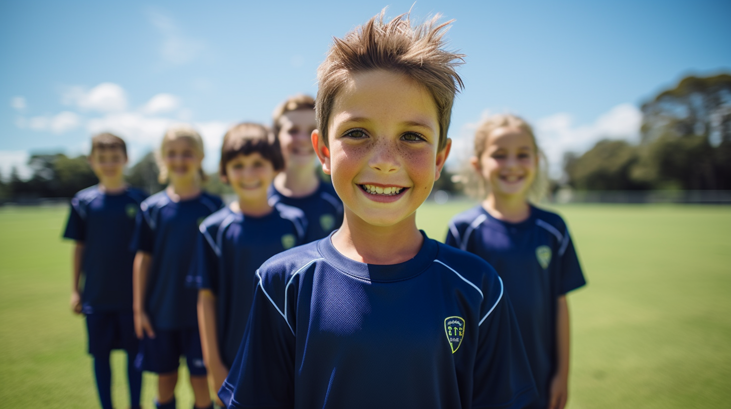 Kids from New Zealand with sport certificate